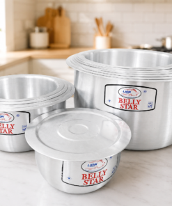 heavy set of 12 belly star sufuria (12/23) + lids