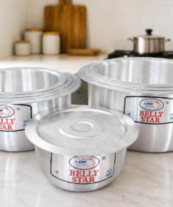 Heavy set of 8 belly star sufuria (12/19) + 8 lids