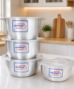Heavy set of 4 belly shine sufuria (12/15) + 4 lids