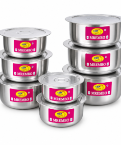 12/19 Mrembo Polished Set of 8 with lid (1.8ltrs - 7.4ltrs)
