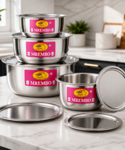12/15 Mrembo Polished Set of 4 with lid (1.8ltrs - 3.5ltrs)