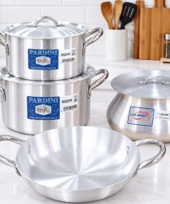 combo: deep height premium casserole 5.5L & 4L + Double premium handle pan 24cm + biryani pot 5ltrs