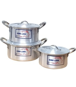 3 pc set 604 with ss handles + lid