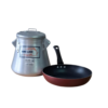 eve 2 combo:909l/22 light conical pot size 22 cm with lid +new non stick frypan with new bakelite handle size 24cm