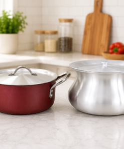combo: nonstick casserole 5ltrs + biryani pot 5ltrs