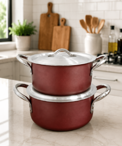 Non Stick Casserole with ss handle set of 2 sizes 22 & 24
